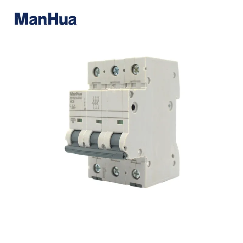 ManHua 3 P C32 миниатюрный выключатель защита от перегрузки Disjoncteur Напряжение изоляции реле автоматический выключатель