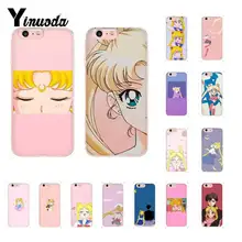 Yinuoda розовый японский аниме Kawaii морская Луна милый чехол для телефона для iPhone 5 5Sx 6 7 7plus 8 8Plus X XS MAX XR 11 11pro 11promax