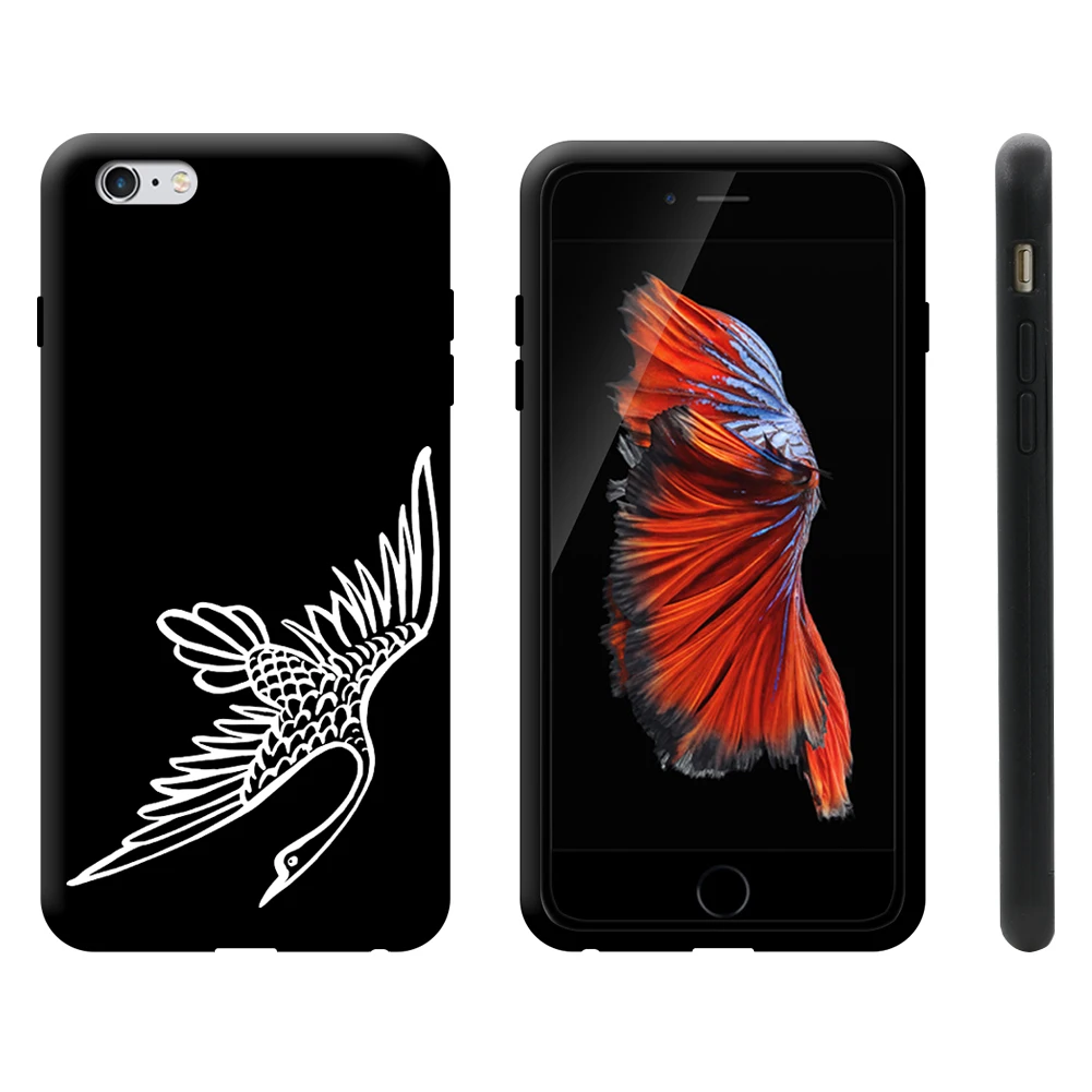 Белый журавль Сенсорный экран флип чехол для iPhone 6 S Samsung S6 S7 Edge|case for iphone|case iphone 6scase |