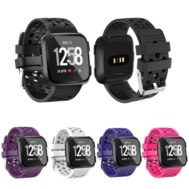 Odog дышащий силиконовый Смарт часы ремешок для Fitbit Versa замена браслет только в том
