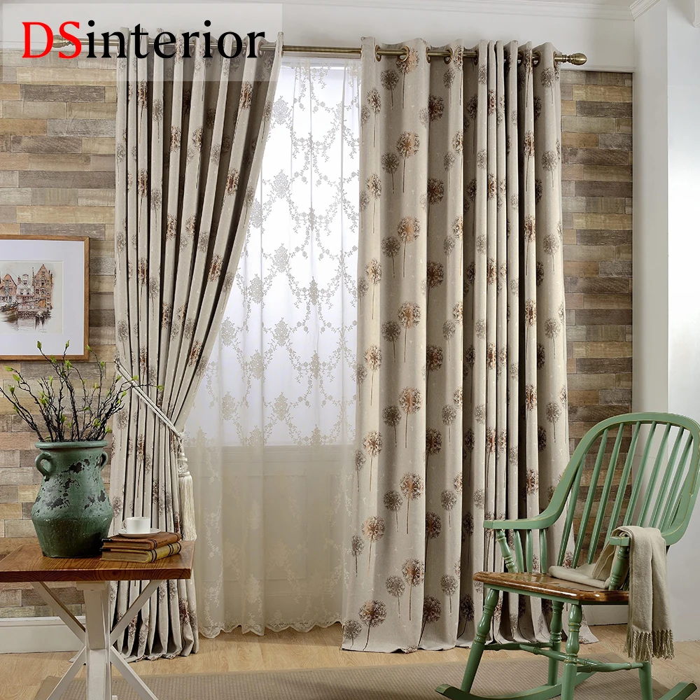 DSinterior modern jacquard design curtain for bedroom or living room window custom made