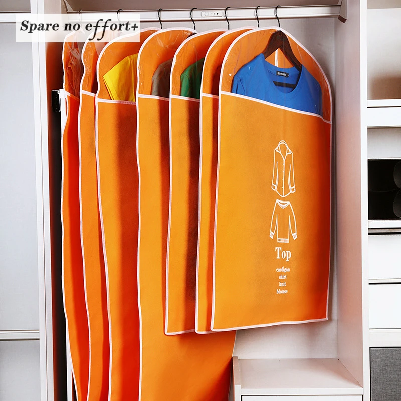 Bolsa de almacenamiento para ropa organizadora ropa traje abrigo Protector de polvo armario bolsa de almacenamiento para Organizador de ropa