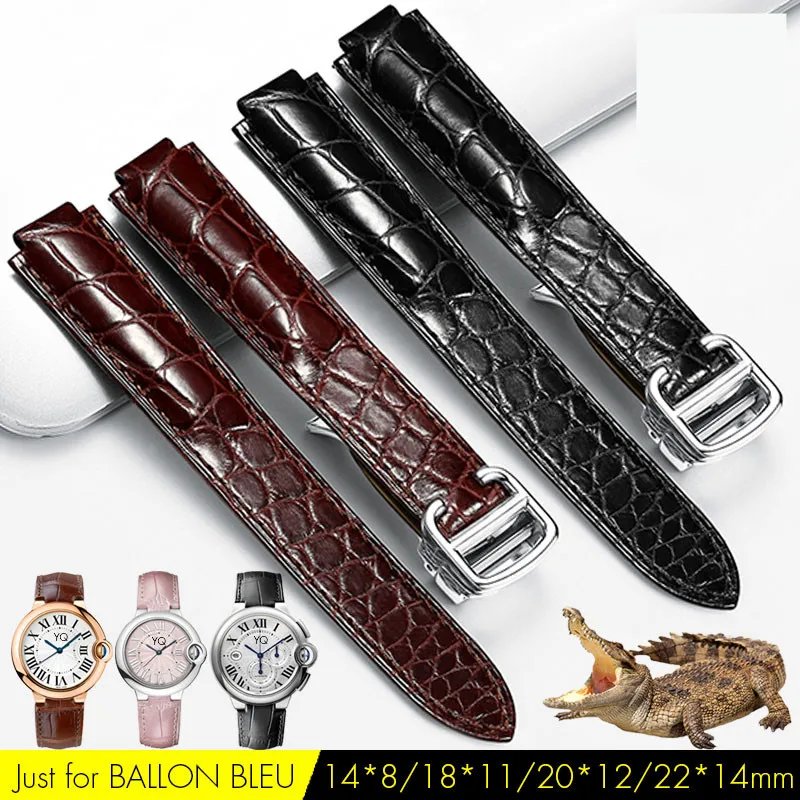 

Man Crocodile Alligator Watchbands for IWC Portugieser Pilot Genuine Leather Watch Band Bracelet Strap for Portofino 20/21/22mm