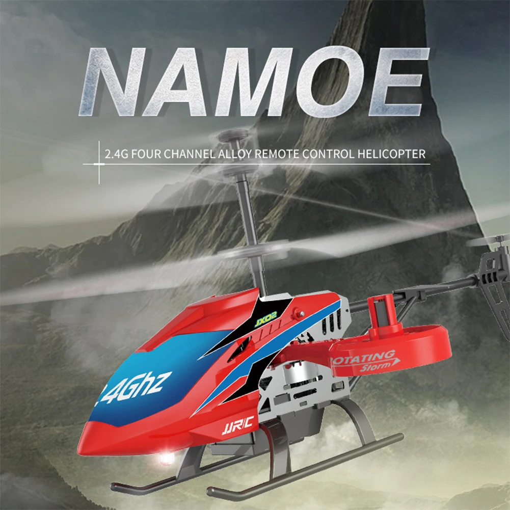 

Aircraft Durable 4 Channel Mini Alloy Altitude Hold 2.4G Kid Toy One-key Takeoff USB Charging RC Helicopter Stable With LED