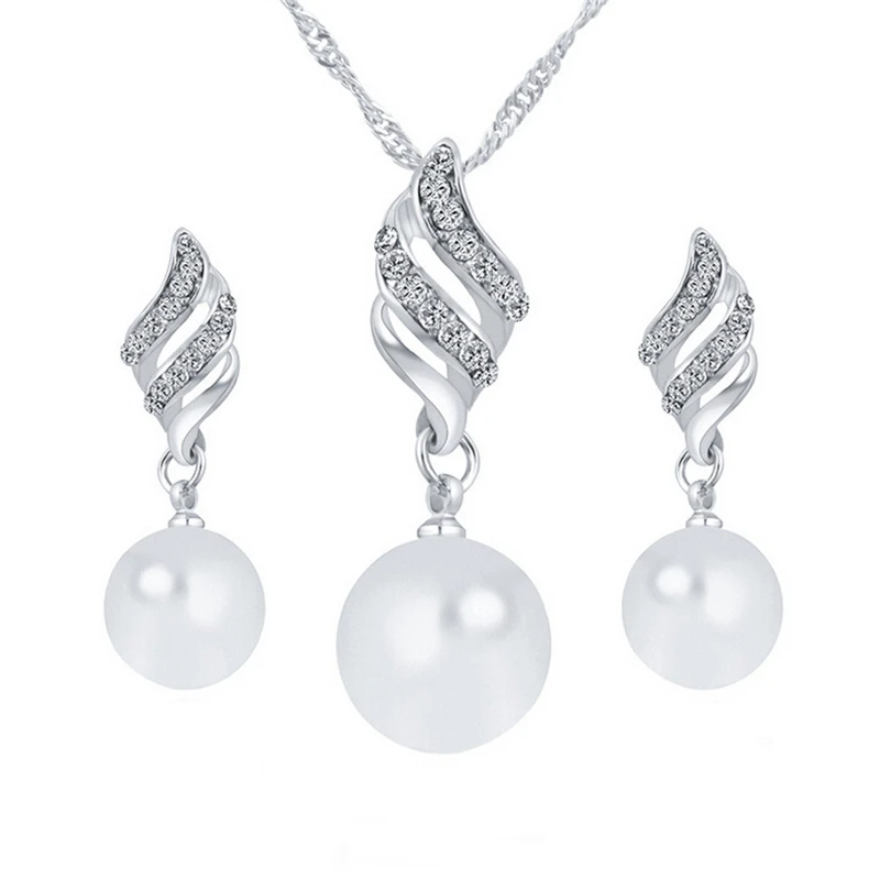 

Necklaces Pandents Women High Luxury Elegant Spiral Pearl Crystal Rhinestone Pendant Necklace Delicate Jewelry Gift Dec13
