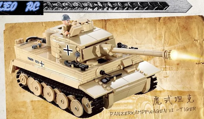 1PCS DIY ABS ROHS material Germany Tiger font b tank b font 995pcs building blocks DIY