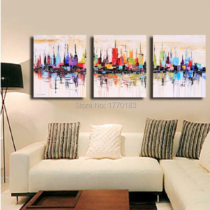 3 piece canvas art sunset citys coloring oil painting hand painted abstract wall canvas art piece modern decorative pictures on the for living roomin painting calligraphy 3 piece canvas art sunset citys coloring oil painting hand painted abstract wall canvas art piece modern decorative pictures on the for living roomin painting calligraphy