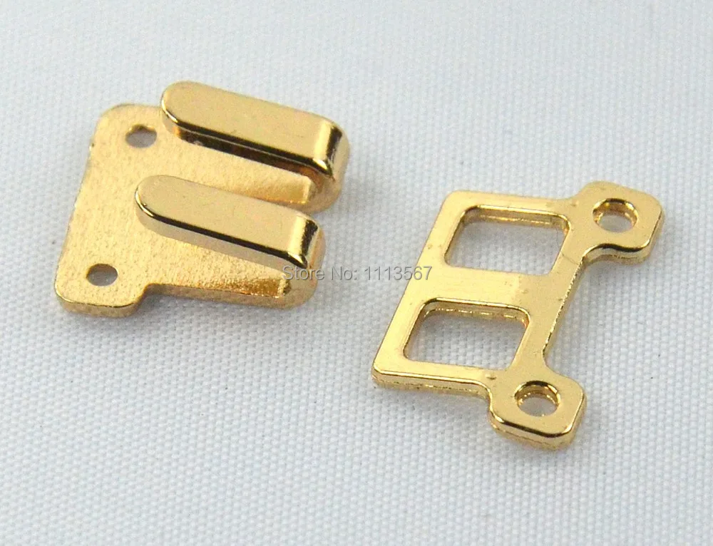 100pieces Craft Gold Metal Waist Extender Hooks & Eyes Clasps Button