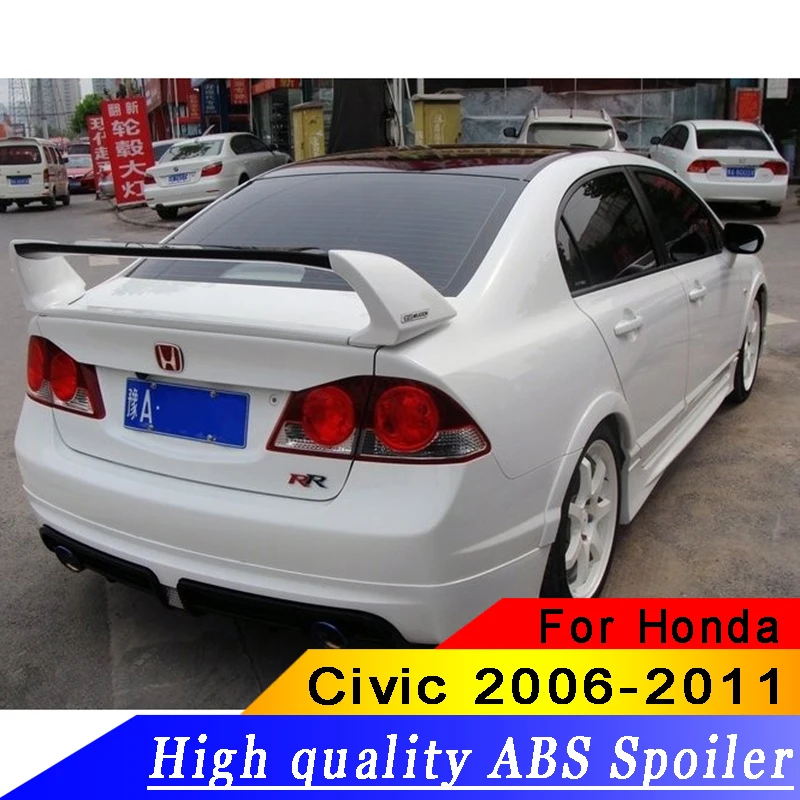 Спойлер для Honda Civic FD2 2006-2011 спойлер из высококачественного АБС-материала заднего