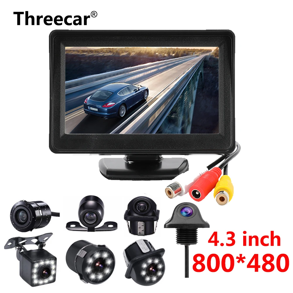 

4.3 Inch TFT LCD Car Monitor Display Wireless Cameras Reverse CCD Camera Parking System for Car Rearview Monitors NTSC PAL