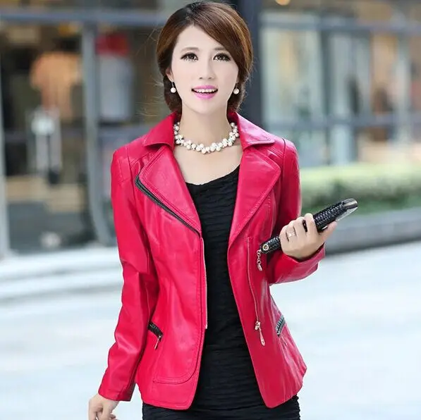 Cuir Veste Moyen Maman À Glissière S Femmes Élégante La Des Vêtements Mince Taille Vestes Pu Plus Féminin Conception D'âge 4xl xxxxl En Manteau Fermetures qXXxw8Y