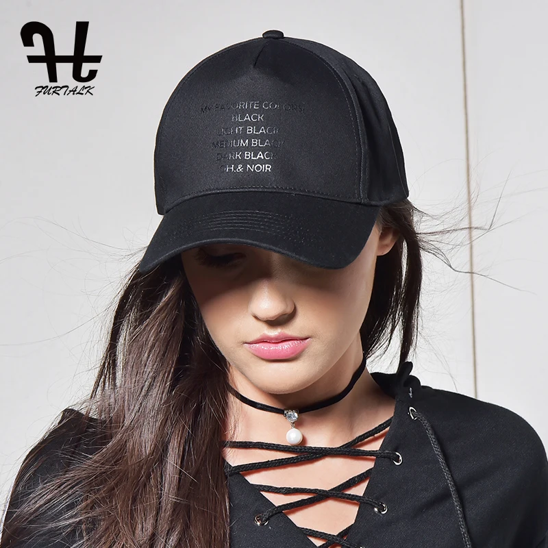 Furtalk черные шапочки для женщин и мужчин бейсболка мода марка лето snapback лодках лыжи восхождение windcap для ветреные дни купить на AliExpress