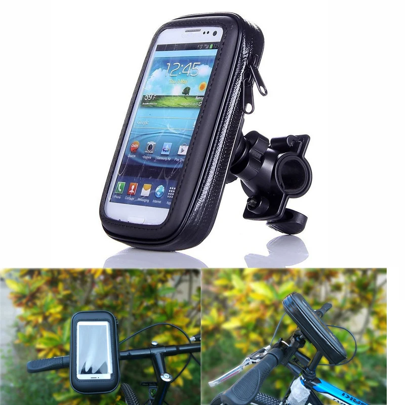 Koop Fiets Telefoon Houder Beugel Stand Waterdichte Tas Voor iphone voor Samsung Voor Mobiele Telefoons GPS 5 inch 6.3 inch