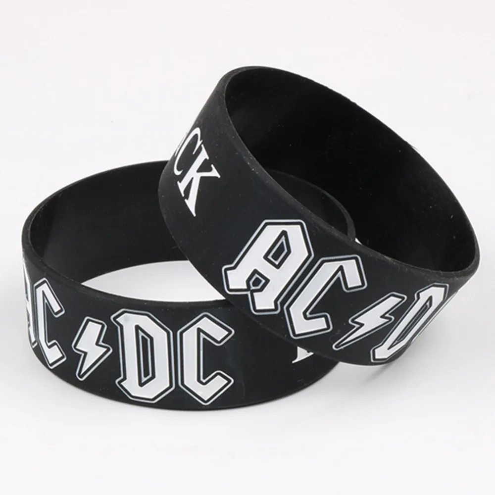 2019 Новое поступление AC/DC силиконовый браслет Heavy Metal Music Band с символами ACDC рок ролл