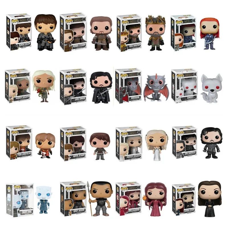 

FUNKO POP Game of Thrones Night's King Jon Snow Drogon Action Figure Collectible Model Christmas Toys for Children Gift