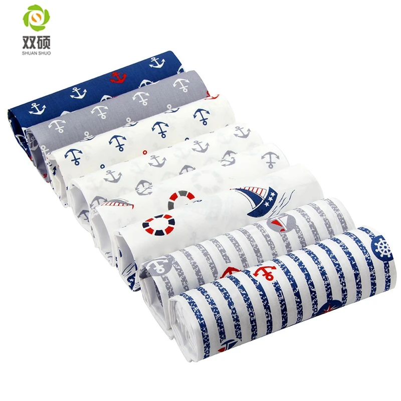 

Shuanshuo Anchor Cotton Fabric Patchwork Tissue Cloth Of Handmade Textile Material DIY Quilting Sewing Half Meter 160*50cm