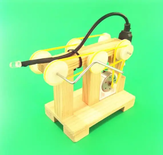 

Hand Cranked Generator DIY kit Child Training Materials Motor Handmade Toy Science Learning Tools