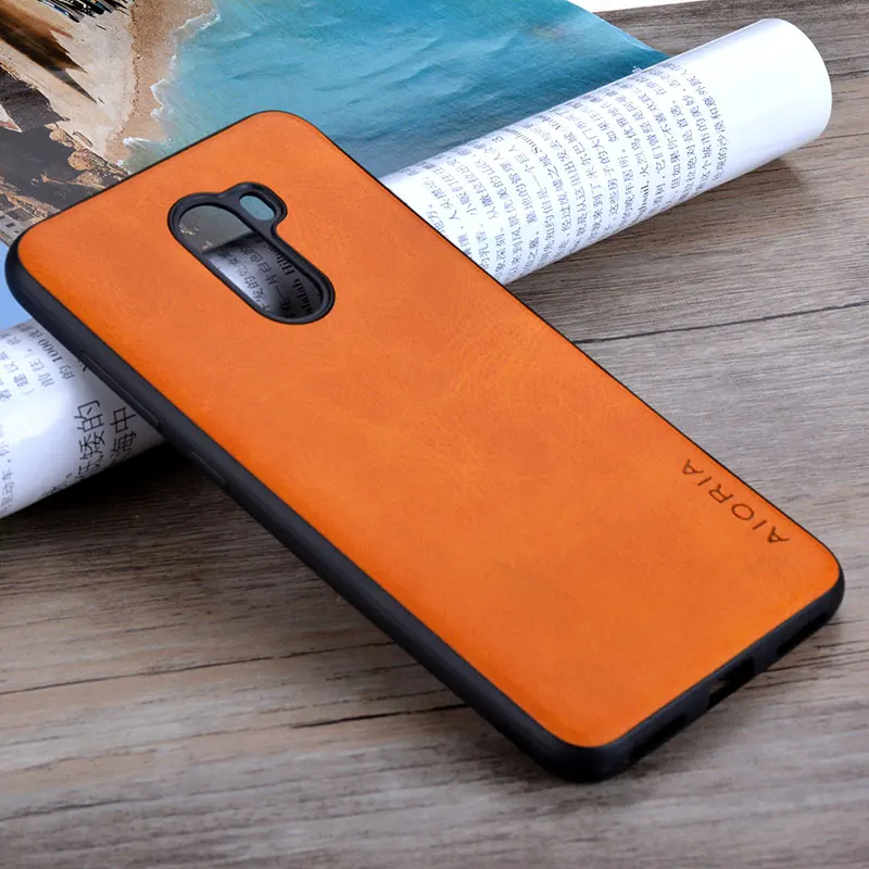 

for xiaomi pocophone f1 case Luxury Vintage leather cover phone case for Xiaomi Pocophone F1 funda coque capa Business style