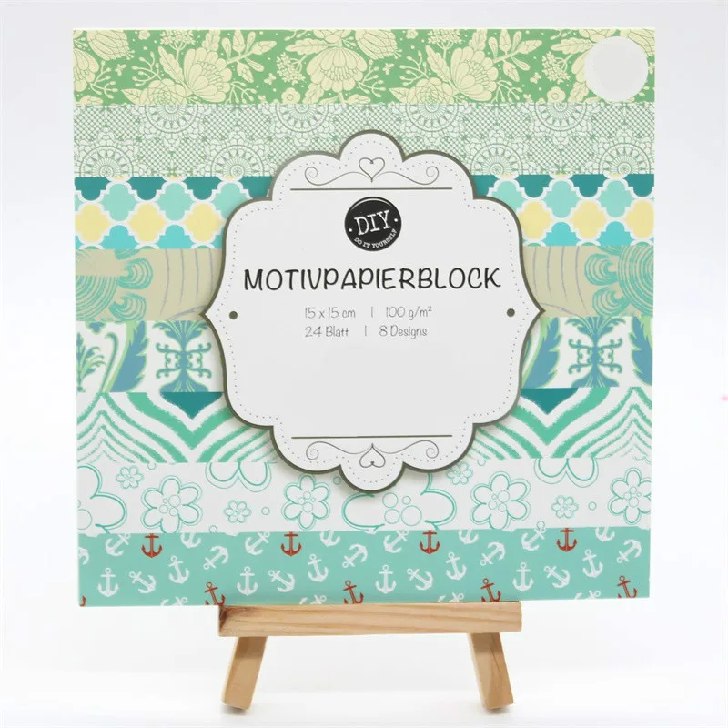 

YPP CRAFT 24pcs Single-sided Printing Green Style Pattern Creative Papercraft art Paper Handmade Scrapbook