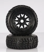 Frente off road neumáticos llanta conjunto encaja HPI KM Rovan baja 5 T 5SC rey de motor truck envío gratis 95164