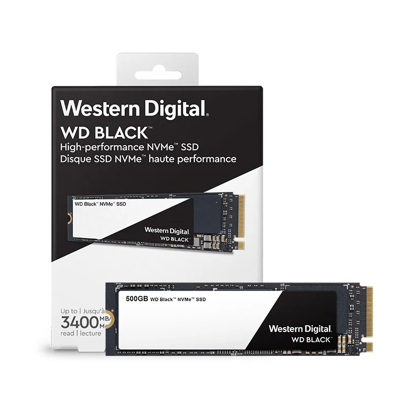 Discount WD Black NVMe 500GB M.2 SSD M2 Solid State Drive Disk 500 GB 2280 PCIe Gen3x4 8Gb/s 3400MB/s WDS500G2X0C for PC Laptop Notebook 2