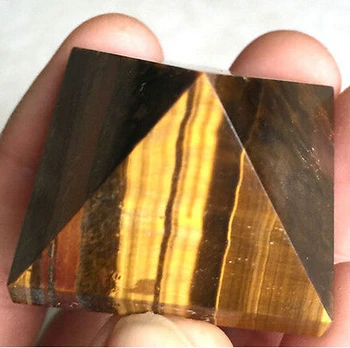 

NATURAL tigereye quartz crystal Pyramid healing