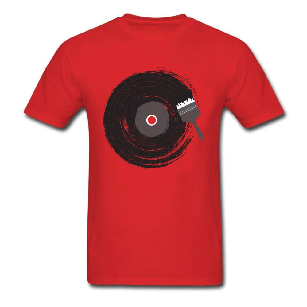  Men's T-Shirt Art of Music Party Tops Shirts Cotton Round Neck Short Sleeve Design Tee-Shirt Thanksgiving Day Art of Music red
