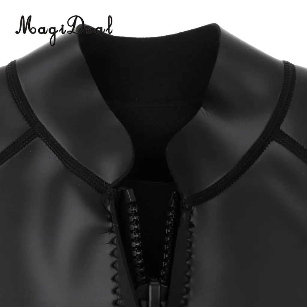 MagiDeal 2mm Premium Neoprene Men's Wetsuits Top Long Sleeve Front Zipper Diving Surfing Swimming Snorkel Suit Dive Skins