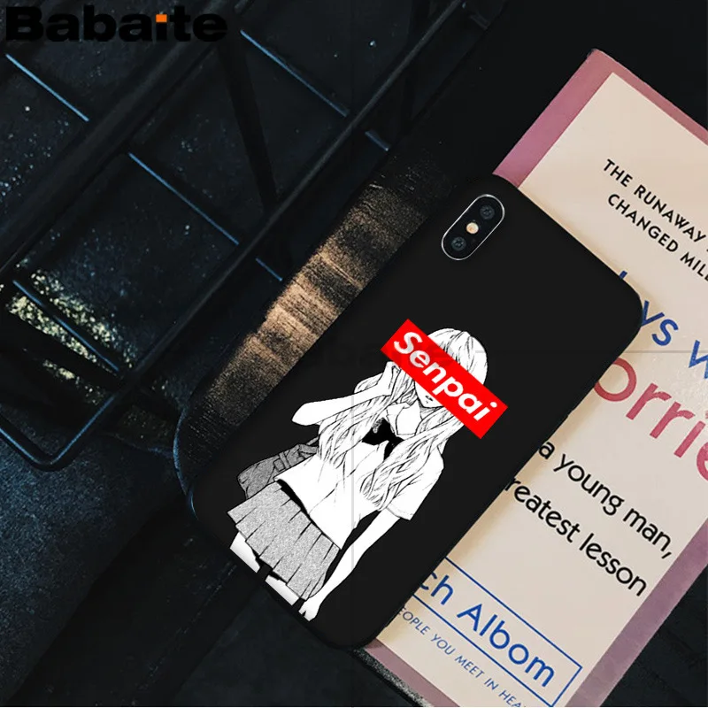 Новый чехол Sugoi Senpai аниме Waifu с персонализированным принтом для Apple iPhone 8 7 6 6S Plus X XS