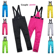 Горячая Распродажа, водонепроницаемые лыжные штаны для женщин, зимние Профессиональные уличные спортивные штаны, высокое качество, XL, однобортные теплые лыжные штаны для мужчин, S-XXXL