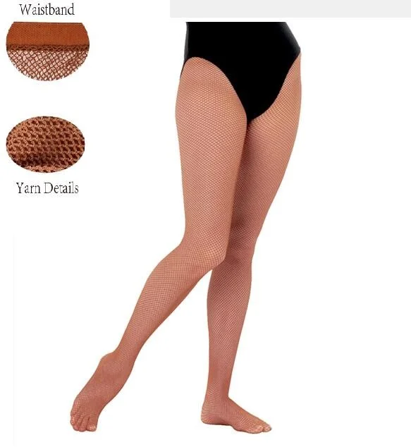 Hot Sale Discount Thick Hard Mesh Joined Yarn Stretch Professional Ballroom Latin Fishnet Dance Tights