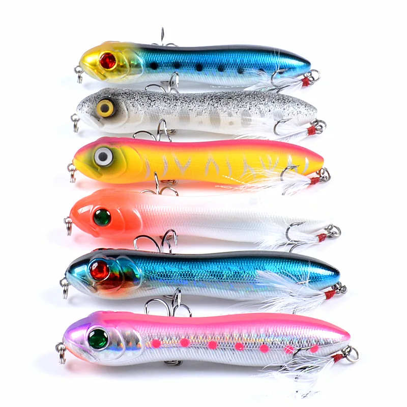 

Floating Artificial Pencil 10cm/16.2g Topwater Fishing Lure isca artificial 3D bionic eye swimbait Hard Lure plastic Tight Hook
