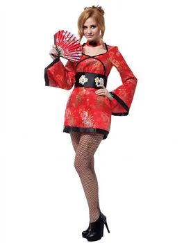 

Free shipping!!Red sexy Japanese kimono, all saints orgy PARTY, stage performances, fancy dress, sexy woman