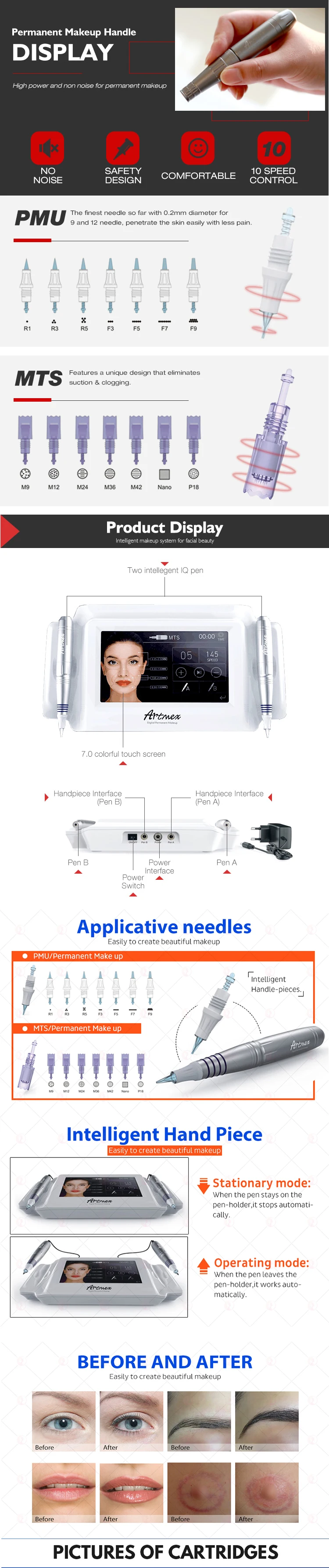 Artmex V8 for tattoo supply tattoo machine gun lips eyebrows eye lines eye lashes3