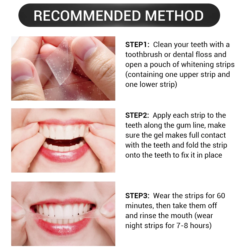 Купить 3 получить 1 подарок LANBENA полоски для отбеливания зубов Гигиена полости рта Белые Полоски удаляет пятна налета 3 шт+ эссенция для отбеливания зубов
