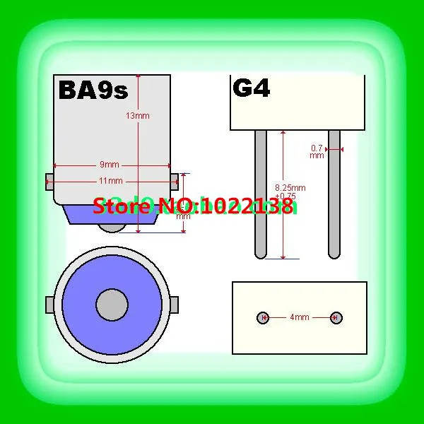 US $133.51 100pcs Free Shipping BA9s To G4 LED Light Bulb Base Holders Lamp Socket Converters BA9s To G4 Lamp Base Adapter