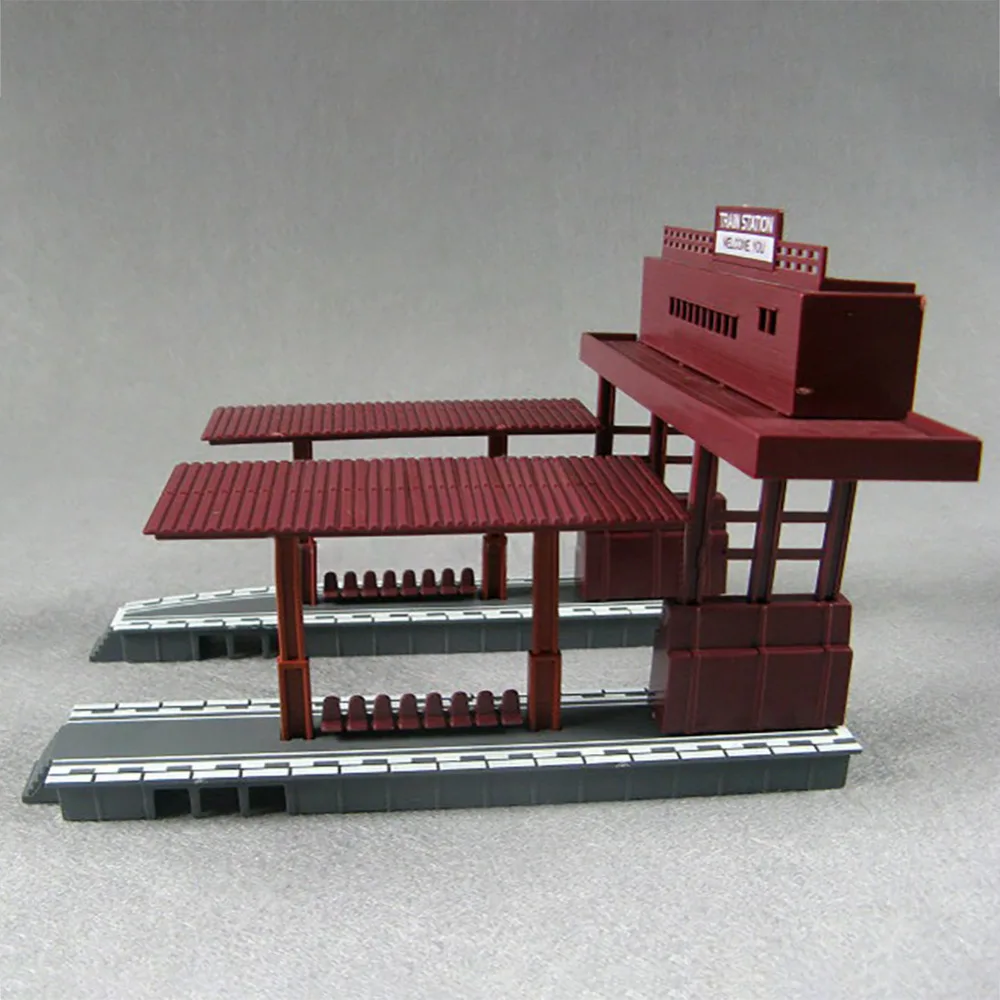 1 set Model Train Station Platform Two sides Railroad Layout HO Scale