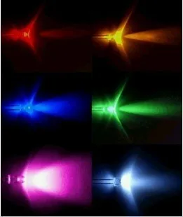 

60PCS,6 value UltraBright R,G,B,W,Y,P,LEDs,5mm +Free Resistors Free Shipping 5mm light-emitting diode