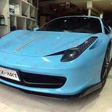 Z-ART из углеродного волокна, передняя губа для Ferrari 458, высокое качество, углеродное волокно, передний подбородок для Ferrari 458, передний нижний спойлер