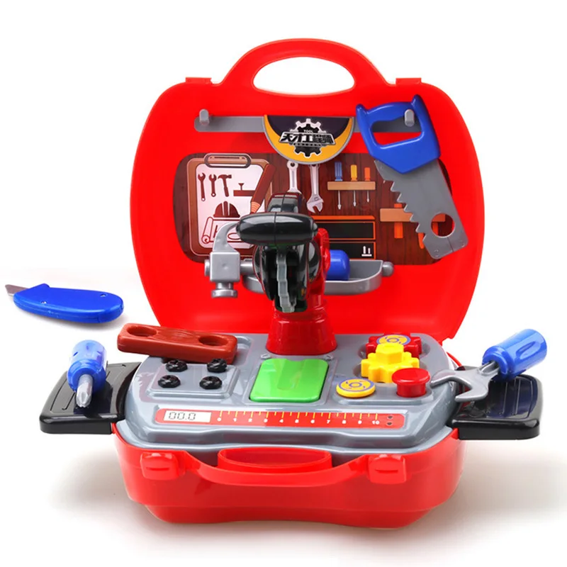 Интересные подделки для строителей тематические игры Набор инструментов для детей Детский Косплей строительный инструмент коробка DIY Ранние развивающие игрушки