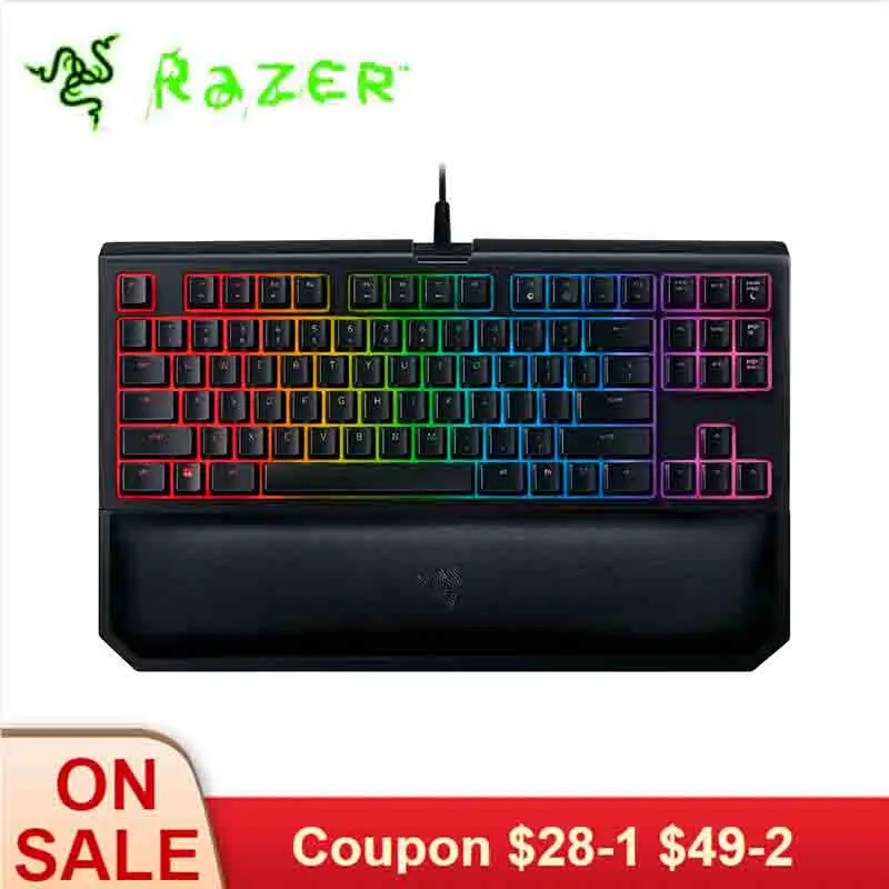 Razer BlackWidow Tournament Edition Chroma V2 Mechanical Gaming Keyboard RGB Backlight 87 Key Ergon