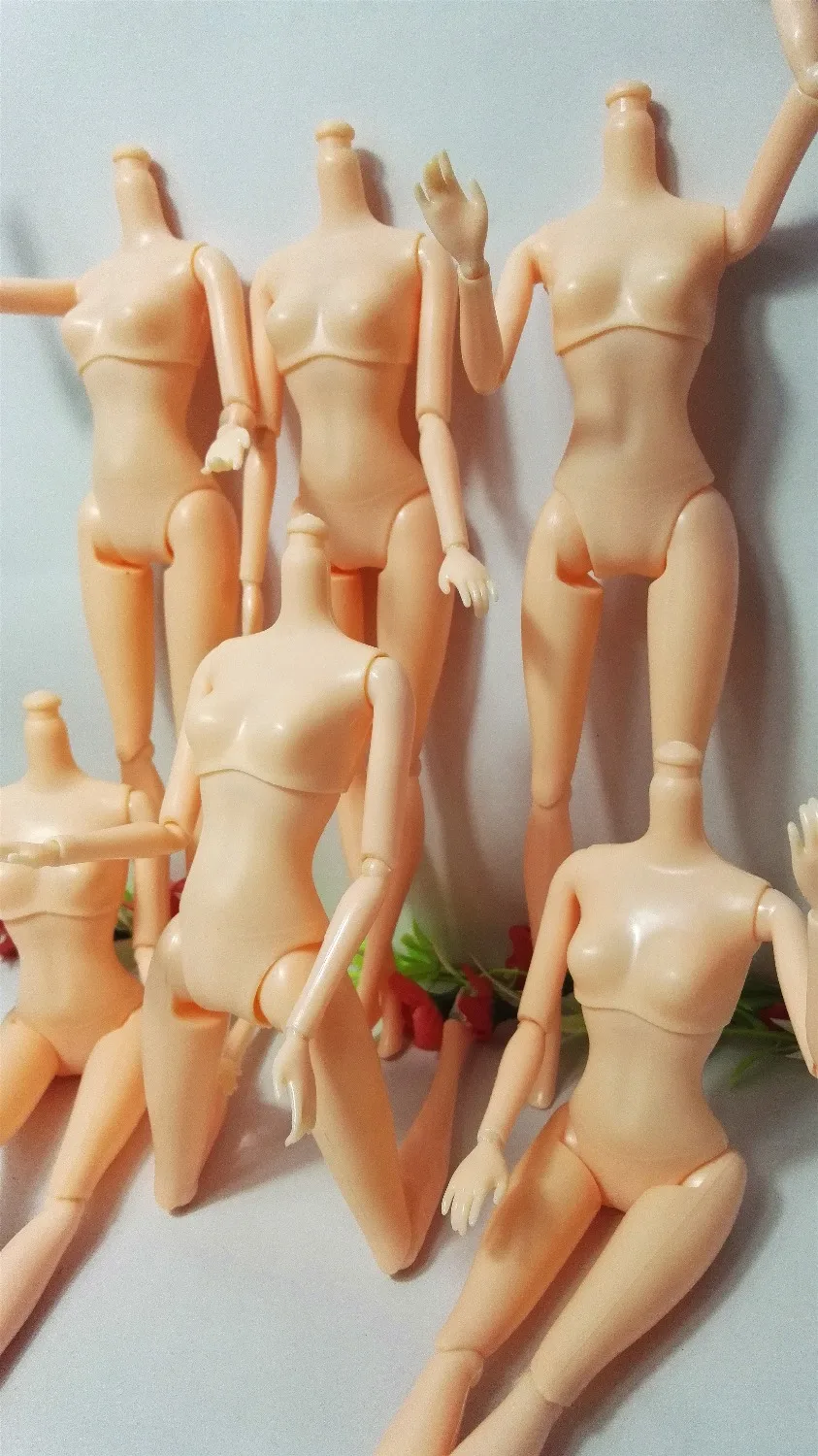 Wholesale 5Dolls lot Body without head with 11 joint moveable for barbie kurhn doll girls Christmas