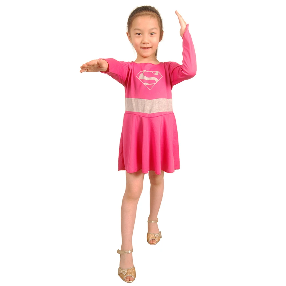 pink supergirl costume for kids girl superhero costumes dress with cloak super girl halloween fancy dress 4t 6t clearance - Clearance Halloween Costumes Kids pink supergirl costume for kids girl superhero costumes dress with cloak super girl halloween fancy dress 4t 6t clearance - Clearance Halloween Costumes Kids