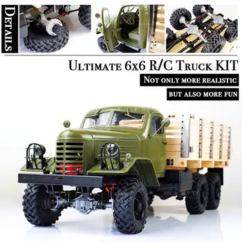 شراءKingkong 1/12 مقياس CA30/ZISL-151 6x6 السوفياتي شاحنة مع هيكل معدني كيت RC تسلق سيارة