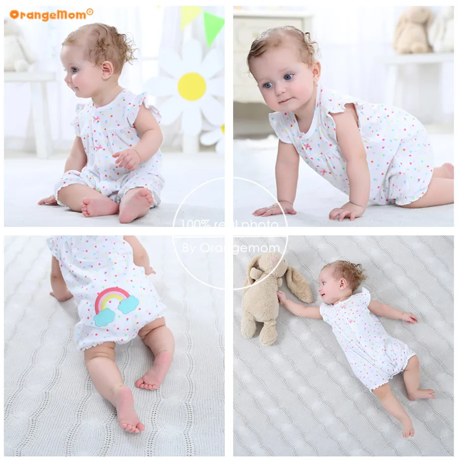 2019orangemom summer baby girl clothes one-pieces jumpsuits baby clothing ,cotton short romper infant girl clothes roupas menina