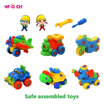 

Kid Assemble and Disassembly Toy Baby 3D Puzzle Educational Cartoon Airplane with Tools Birthday Gift Toys For Kids Children