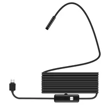 Металлическая пластиковая Ушная ложка бороскоп эндоскоп 7 мм 3 в 1 черный 6 светодиодный монитор в реальном времени видео Мобильные Телефоны Компьютеры