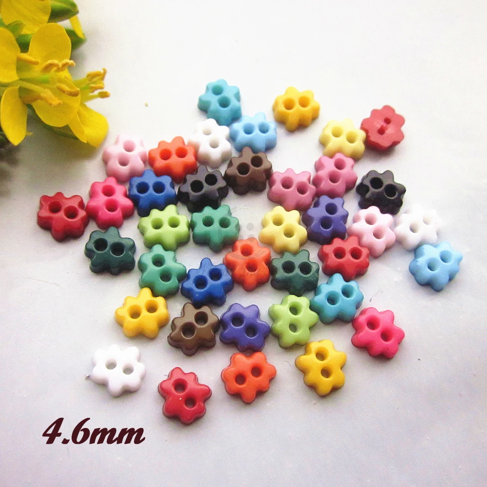 

New Mini buttons 144pcs 4.6mm mixed /1 color Mini flower doll buttons for toy diy scrapbooking craft sewing decorative materials