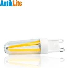30W Warm White 2700K 2 Pin Halogen Lamp Equivalent G9 Bi-pin Base 4 Pieces Thread LED Filament Dimmable Chandelier Light Bulb 3W