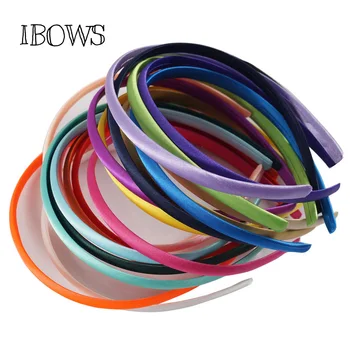 

5Pcs/lot 10mm Solid Color Hairband Satin Covered Resin Hairbands Adult Kids Headbands Girl DIY Hair Accessories Materials